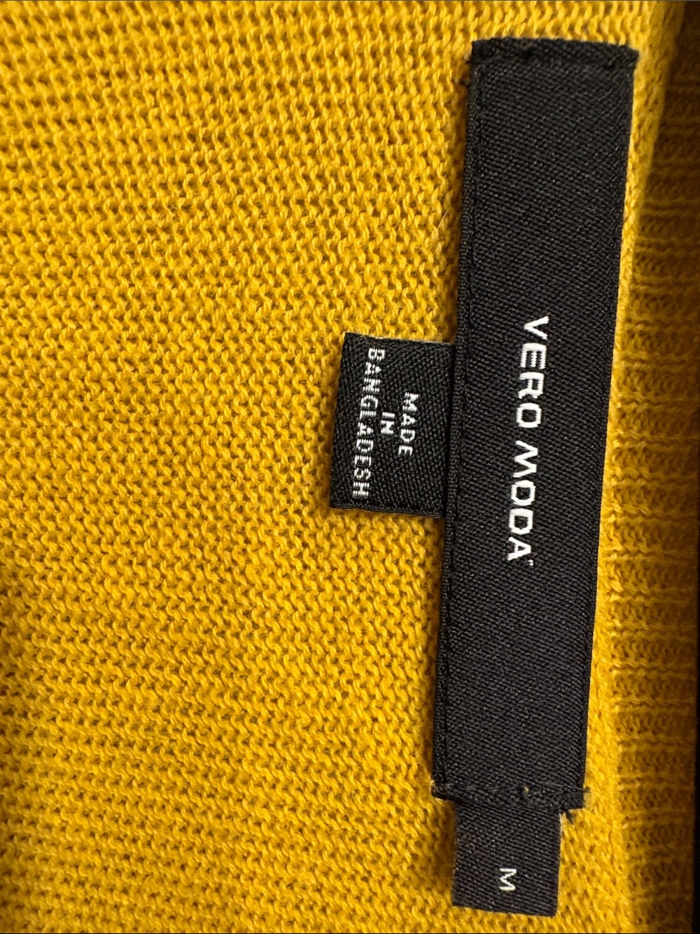 Vero Moda Yellow V-Neck Ribbed Sweater - Picture 2 of 3